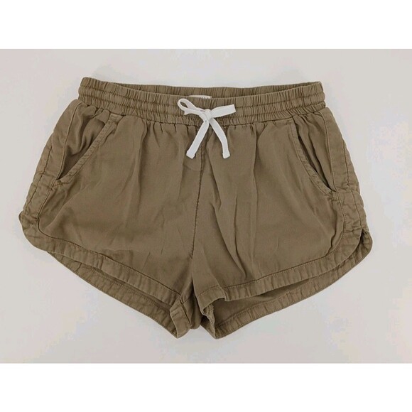 Billabong Pants - Billabong Coastal Beachy Taupe Dolphin Hem Lounge Shorts Boho Surf Girl Small